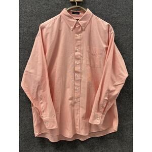 Purple Label Ralph Lauren Chaps Oxford Dress Shirt Men’s 34/35 Pink VTG USA Made